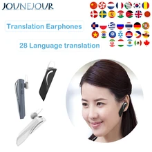 Беспроводные наушники с поддержкой голосового переводчика, 28 языков, наушники-переводчики, 5,0, мини портативные Bluetooth наушники