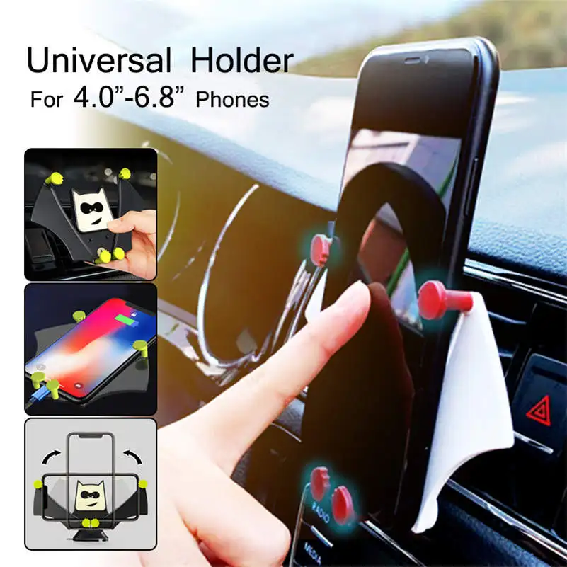 

Safe Grip Car Bat Phone Holder Mount Universal Air Vent Phone Holder