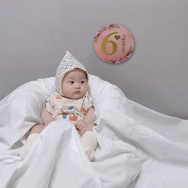 12 шт./компл. месяц наклейка для детской фотографии памятная веха новорожденных