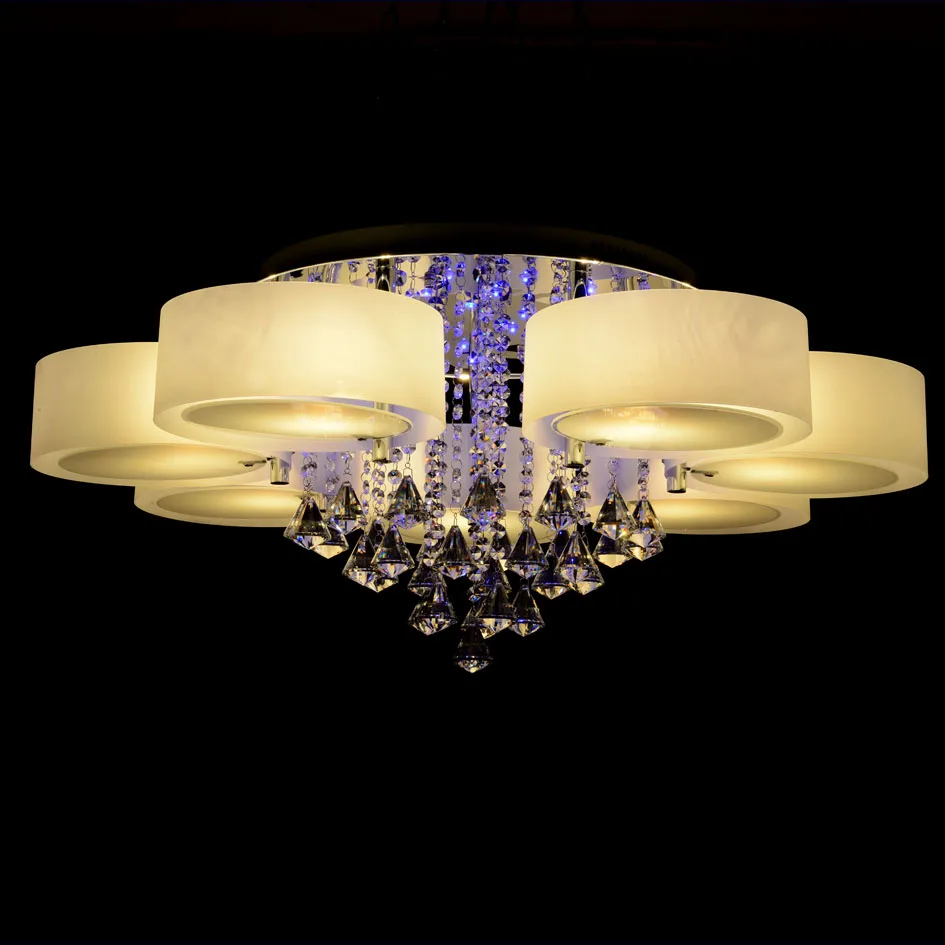 

Ecolight RGB Modern Chandelier Crystal with Remote Control 7 Lights Led Chandeliers Light for Bed Living Room 220-240 Volt