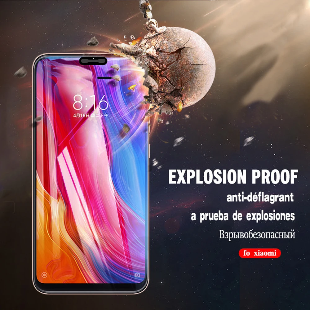 Защитное стекло zlnвич 5D для xiaomi mi 9 se 8 lite play a2 pocophone f1 mix 2s 3 redmi note 6 7 pro|Защитные