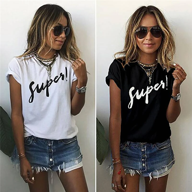 

Plus Size 5XL Printed Women T Shirt Loose Female Summer Tee Tops Short Sleeve White Women Tshirts