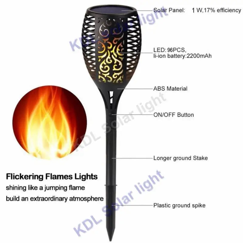 

3pcs/lot update Solar 96LEDs Lawn Dancing flame Torch Lights radar 3 working mode vs 55/48/38/20 led LED Flame Lamp Solar Water