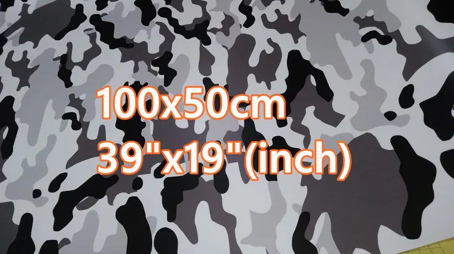 100x50 см черный белый серый снег камуфляж винил для мотоцикла/автомобиля упаковка