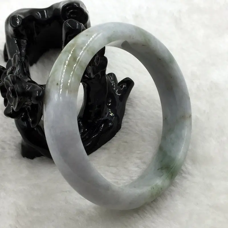 

2961 Certified Grade A Natural Lavender Green Jadeite Jade Bangle Bracelet