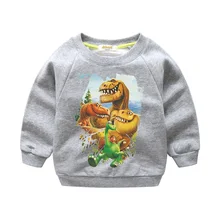 2018 Children New Cartoon Dinosaur Design Sweater For Boy Girls Spring Autumn Tops Children 100%Cotton Clothes Kid Hoodies WY003