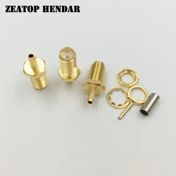 

1000Pcs Brass SMA Female Jack for Solder Crimp RG174 RG178 RG316 LMR100 Cable Plug Straight Adapter RF Coax DIY Connector