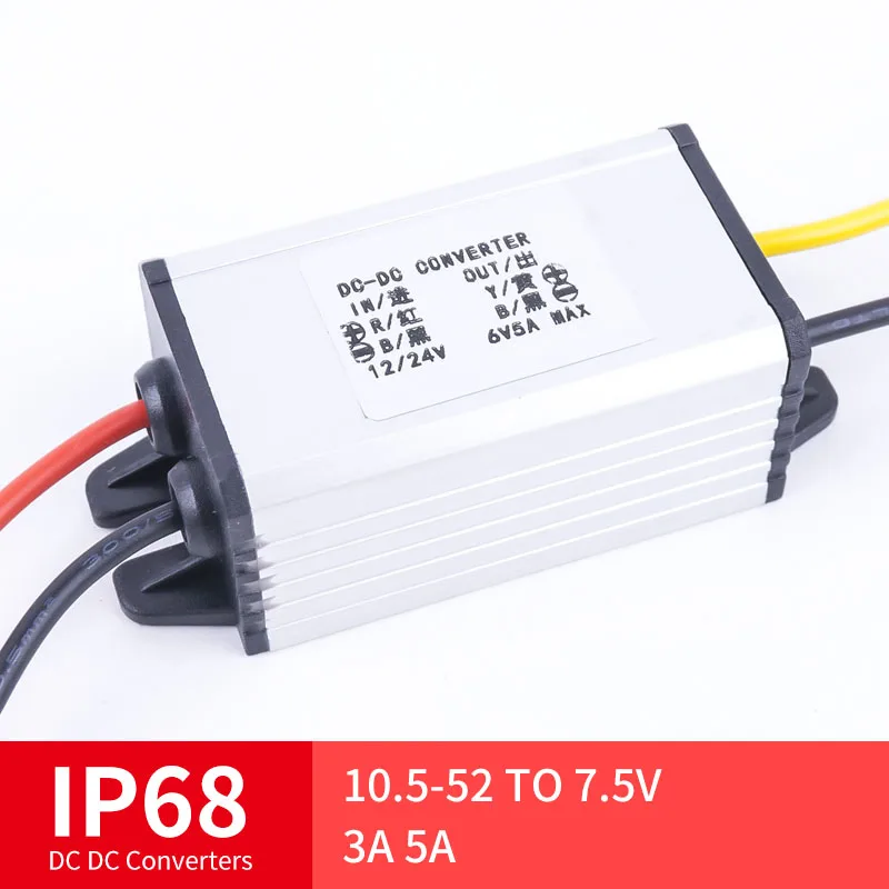 

12-24 TO 7.5V 3A 5A High Quality DC Converter Step-Down DC Voltage Regulator Voltage Mutual, Suitable for Automot