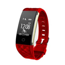 S2 Bluetooth 4,0 Смарт часы фитнес Heartrate монитор браслет для IOS Android красный