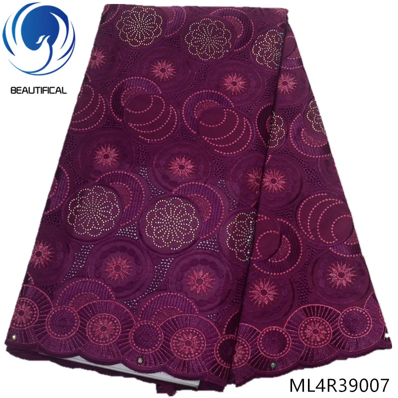 

BEAUTIFICAL nigerian 5 yards dry lace fabric 2019 free shipping voile swiss fabric colorful dry lace swiss ML4R390