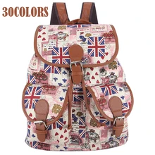 Sansarya 2017 винтажная парусиновая rugzak печать рюкзак женщины drawstring рюкзак Bagpack школьные сумки для девочек-подростков Back Pack