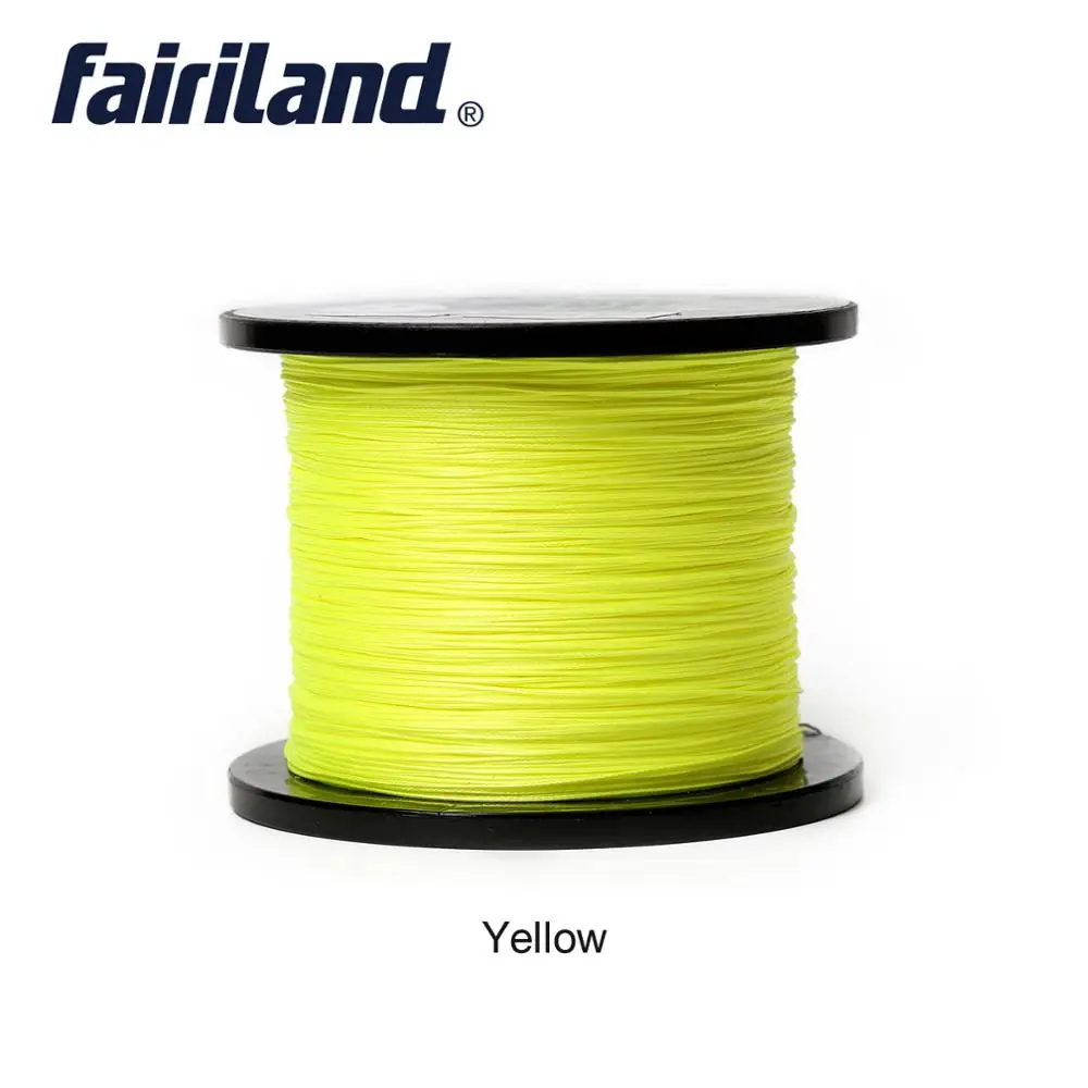 Fairiland плетеная леска 8 нитей 100 м 300 м 500 м Multifilament PE леска 21-80LB морская пресноводная карповая проволока - Цвет: Yellow