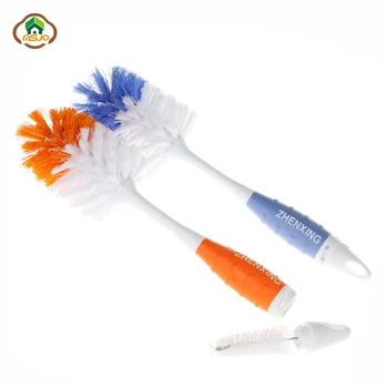

MSJO Baby Bottle Brush Baby Kids Milk Feed Nipple 2 in1 Pacifier Tube Cleaner Kitchen Glass Cup Drinking Bottle Cleaner Brushes