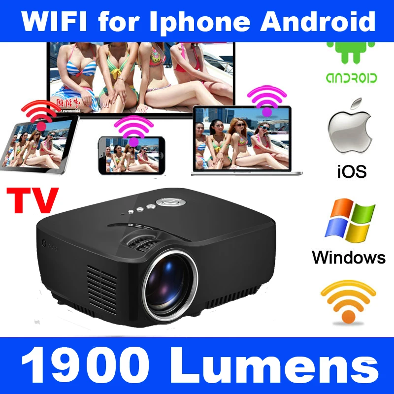 Smart Miracast Airplay WIFI Home Theater HDMI LCD Video Portable Mini