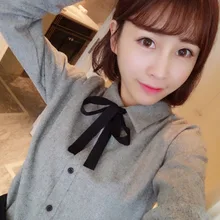 Высококачественные весенние теплые повседневные женские рубашки, дышащие термо рубашки для леди, повседневная одежда, галстук-бабочка, хлопковая тонкая рубашка