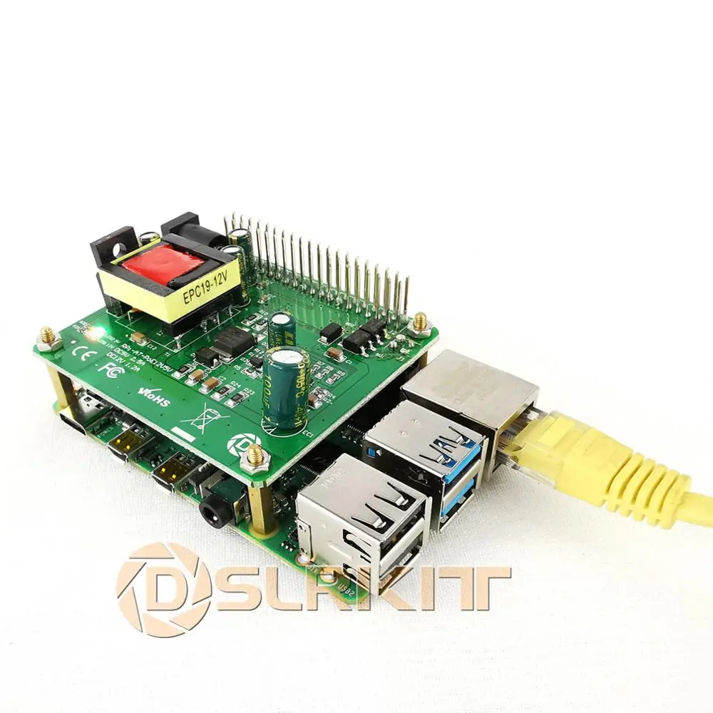 DSLRKIT 5V 12V PoE HAT Raspberry Pi 4 4B 3B + Plus 3.5in жесткий диск LED 26 Вт|Аксессуары для