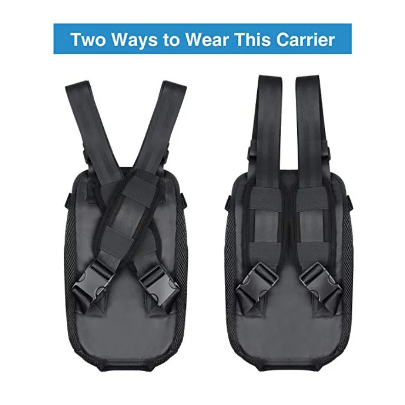 Переноска для собак и кошек, поставка для домашних животных, для переноски на открытом воздухе, модный рюкзак на плечо, черный нагрудный мешок, два способа ношения собак, кошек s-xl 4 размера