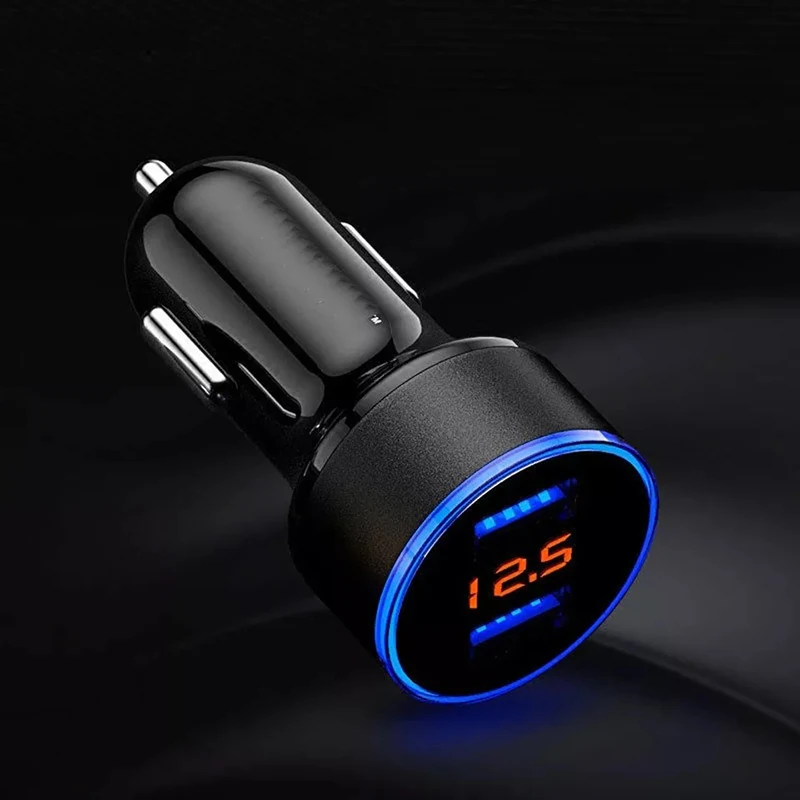 

Fast Charging 3.1A LED Digital Display Car Charger Dual USB Port Mobile Phone Chargers for iPhone Huawei Samsung Xiaomi Charging