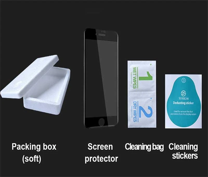 Artisome Glass on the For iPhone 6 6s Screen Protector 6D Edge Full Cover Protective Glass on the For iPhone X 10 7 8 Plus       (15)