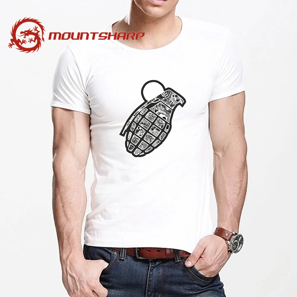 

Summer T Shirt Men Harajuku HAND GRENADE With Multi Colour Funny Print Tee Tops Short Sleeve male T Shirt Casual male Clothes