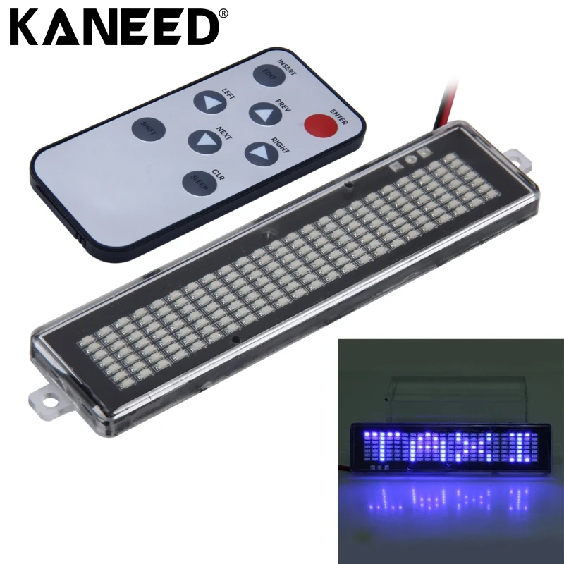 

Text Car Scrolling Moving Message LED Display Infrared remote controller Auto Brake Parking English number symbol display lights