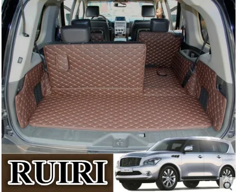 

Good! Special trunk mats for Infiniti QX56 7 8 seats 2010-2004 waterproof boot carpets cargo liner for QX56 2009,Free shipping