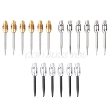 6 шт. 2BA дротик с резьбой, стальной наконечник, металлическая Дротика, валы, профессиональная сменная Дротика, аксессуары