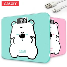 GASON A3s USB Charging Scale LCD Digital Display Weight Weighing Floor Electronic Smart Balance Body Household