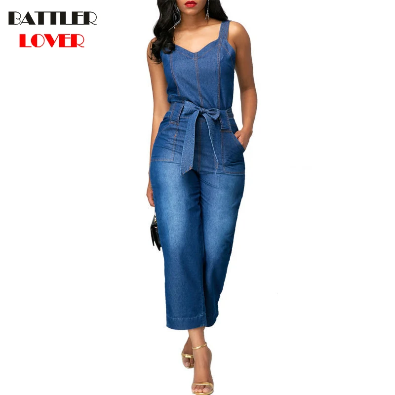 2019 Jean Jumpsuit Women Bodysuit Body Feminino Combinaison Femme Rompers Womens Denim Jumpsuits Body Mujer Women Femme Overall