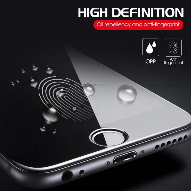 Закаленное стекло 9D для iphone X XS MAX XR Защитное iPhone 7 6s 6 8 Plus защита экрана с