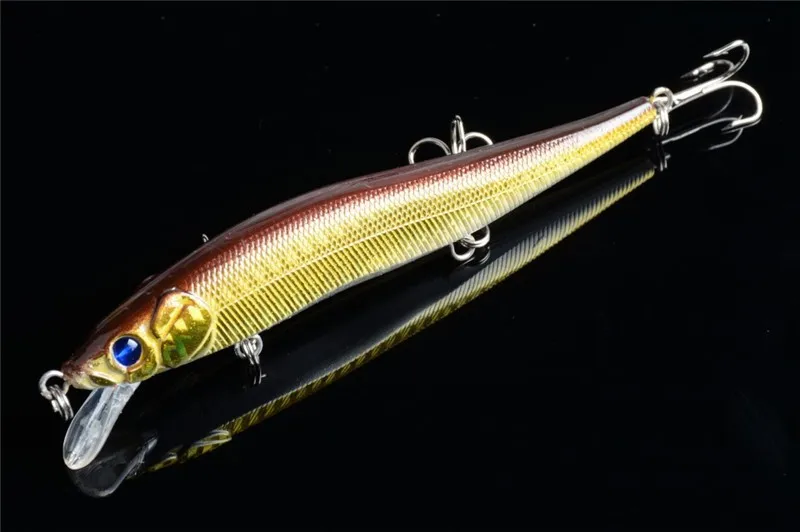 1x 11.5cm 13g Bent Minow Fishing Lure Hard Plastic Artificial Lures 3D Fish Eye Swim Bait Crankbait Fake Baits Low Factory Price (9)