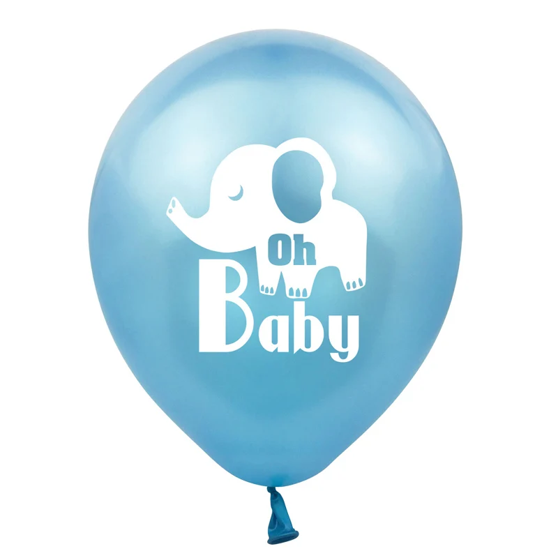 12Inch Oh Baby Elephant Latex Balloons Kids Birthday Decoration  Confetti Balloon Baby Shower Patry Supplies