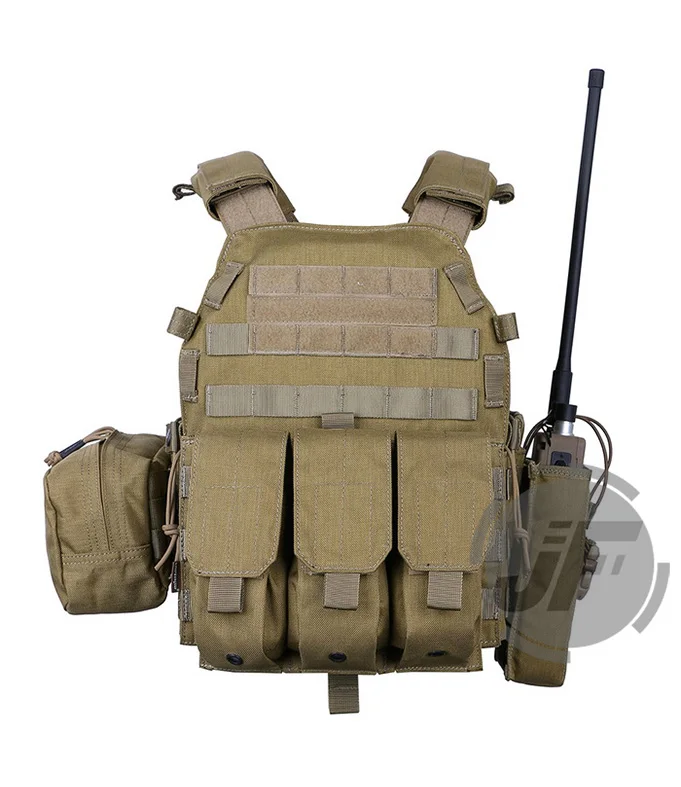 Emerson Тактический модульный MOLLE LBT-6094A несущая пластина EmersonGear LBT 6094A боевой жилет w/M4 M16 5,56. 223 сумки для журналов - Цвет: KH