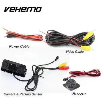 

Vehemo Car Vehicle Video Parking Rear View Camera 2 Sensors Indicator Radar Assistance