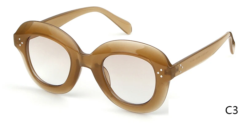 WHO CUTIE CL, женские солнцезащитные очки, Ретро стиль, фирменный дизайн, толстая маленькая круглая оправа, женские солнцезащитные очки, очки oculos OM471 - Цвет линз: C3