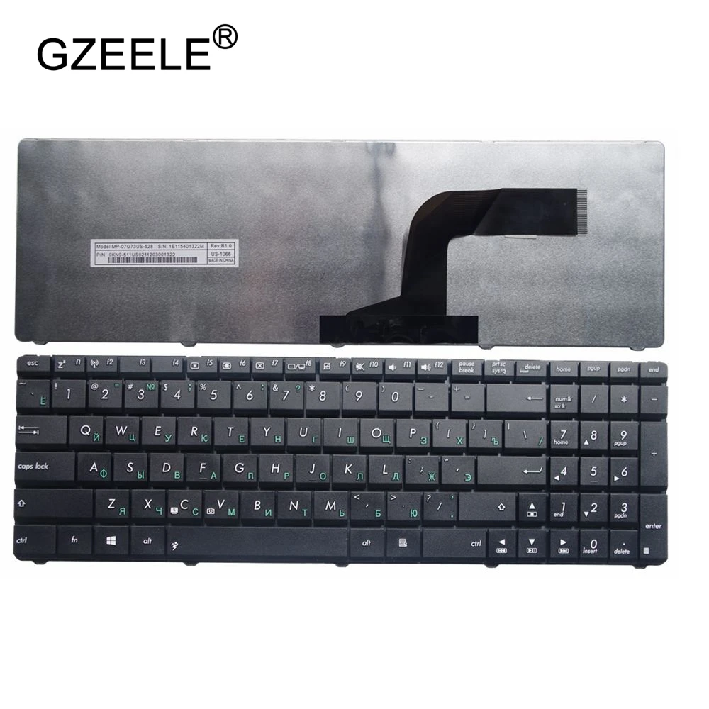 GZEELE Русская клавиатура для ноутбука Asus N53 X53 X54H k53 A53 N60 N61 N71 N73S N73J P52 P52F P53S A52J X55V X54HR X54HY N53T RU