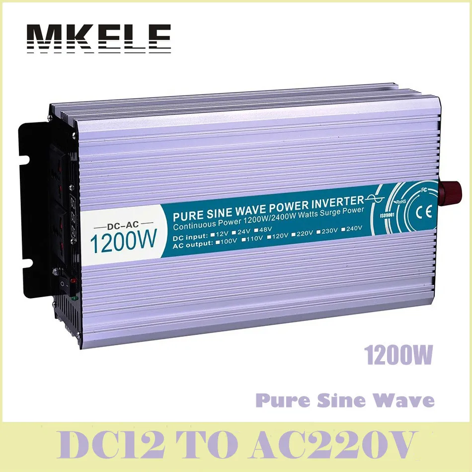 

High Quality MKP1200-122 Inverter 1200v 12vdc To 220vac Pure Sine Wave Voltage Converter Solar LED Digital Display China ultra