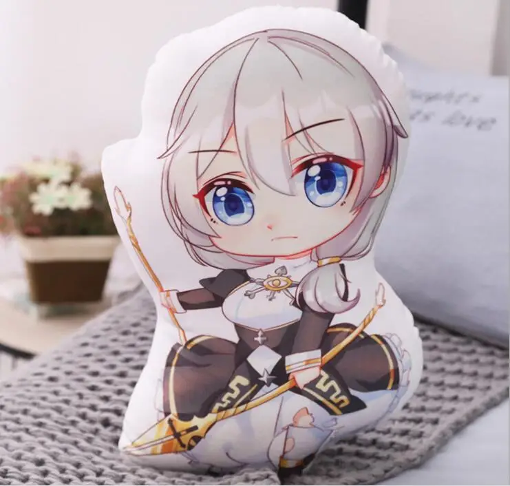 Белый Аниме MmiHoYo 50 см Мультфильм пены мягкие куклы подушки детские игрушки подарок для детей#983 - Цвет: Белый