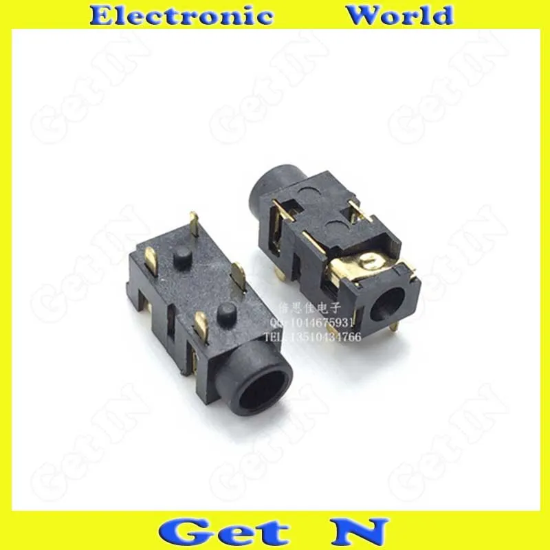 

30pcs-1000pcs PJ-327D 4 DIP Pins 3.5MM Headphone Jacks 3.5MM AV Connectors
