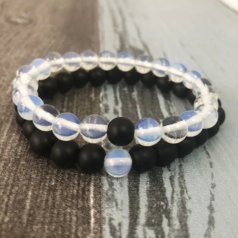 long distance couples bracelet set