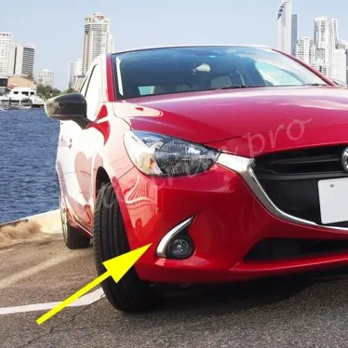 

Chrome Accessories Fit For Mazda 2 DJ DL 2015 2016 2017 2018 Parts Front Fog Light Lamp Cover Foglight Trim ABS Parts