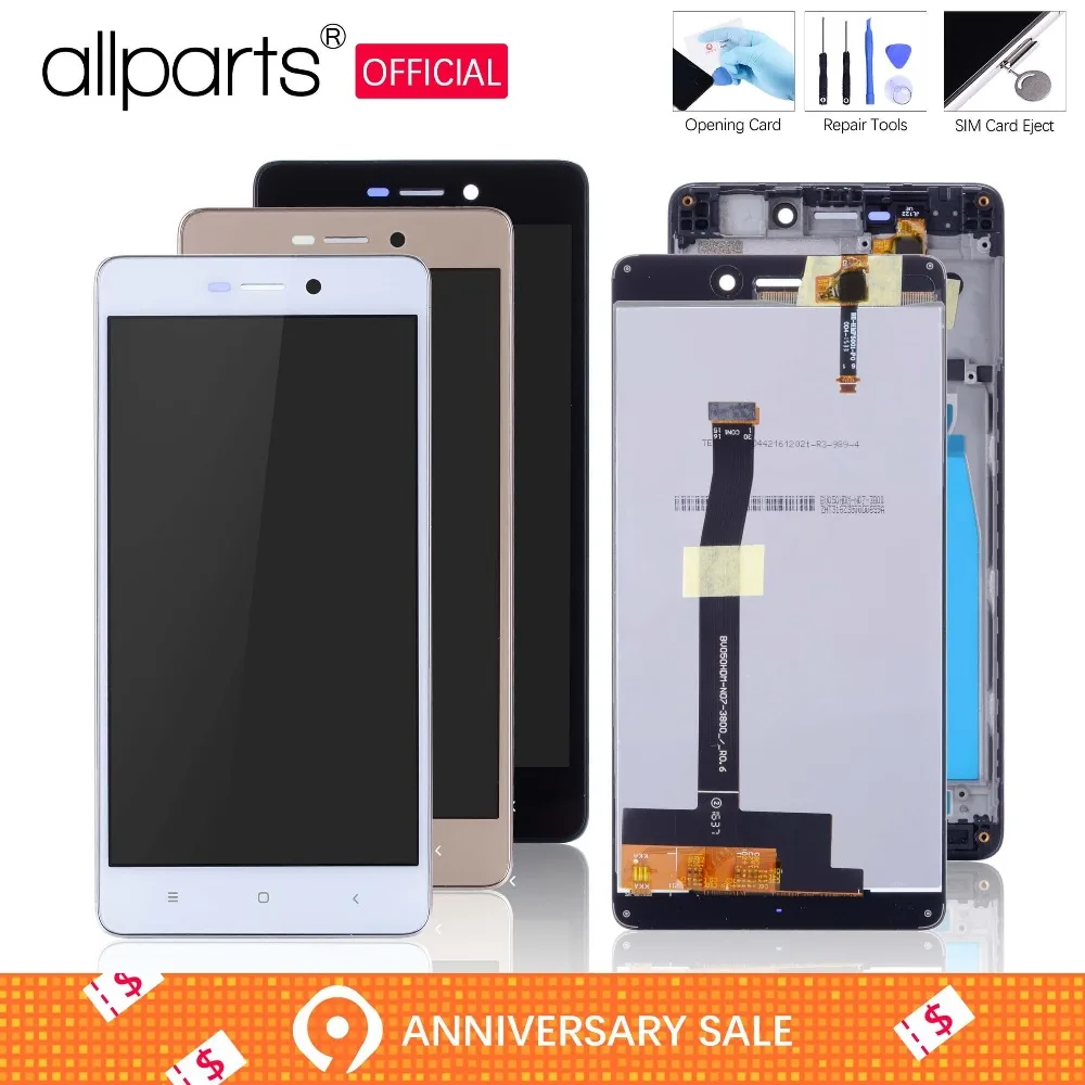 

Original Display For Xiaomi Redmi 3 LCD Screen Touch with frame For Redmi 3S LCD Display Replacement For Redmi 3X 3 PRO Display