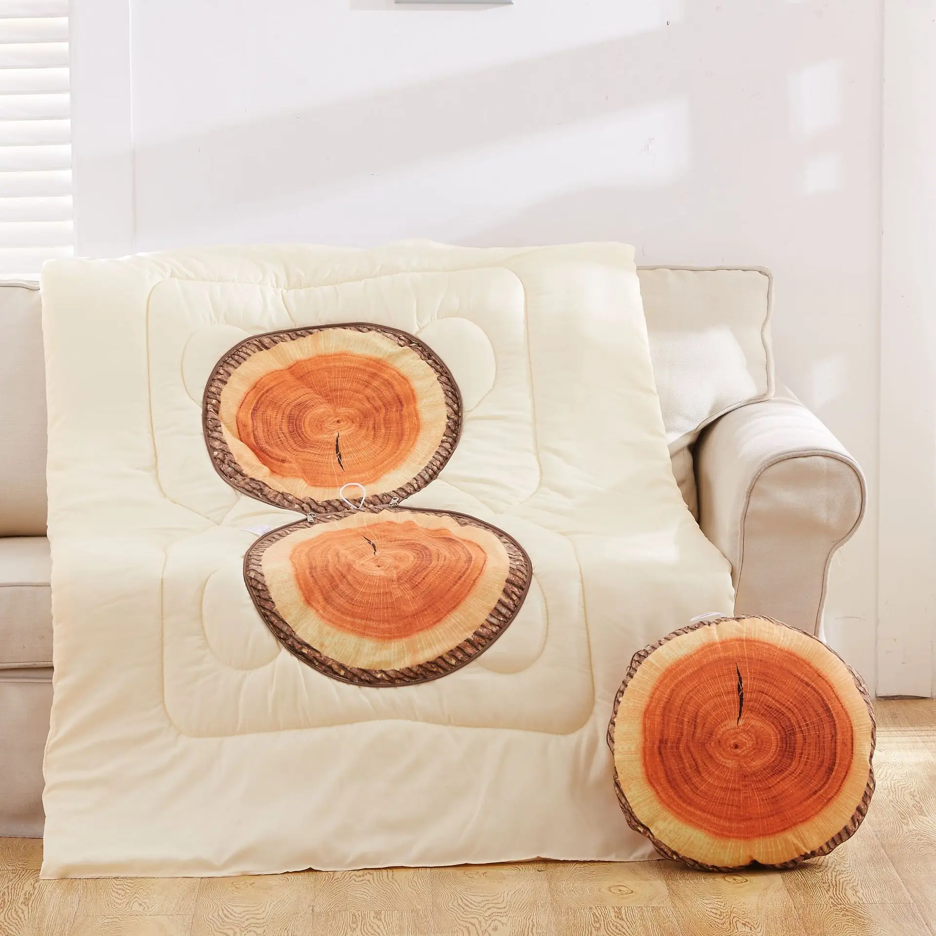 3D фрукты подушка одеяло мягкая имитация плюша оранжевый офис обеденный пробок кондиционер креативный прекрасный обратно Подушка игрушка - Цвет: Ginkgo Tree
