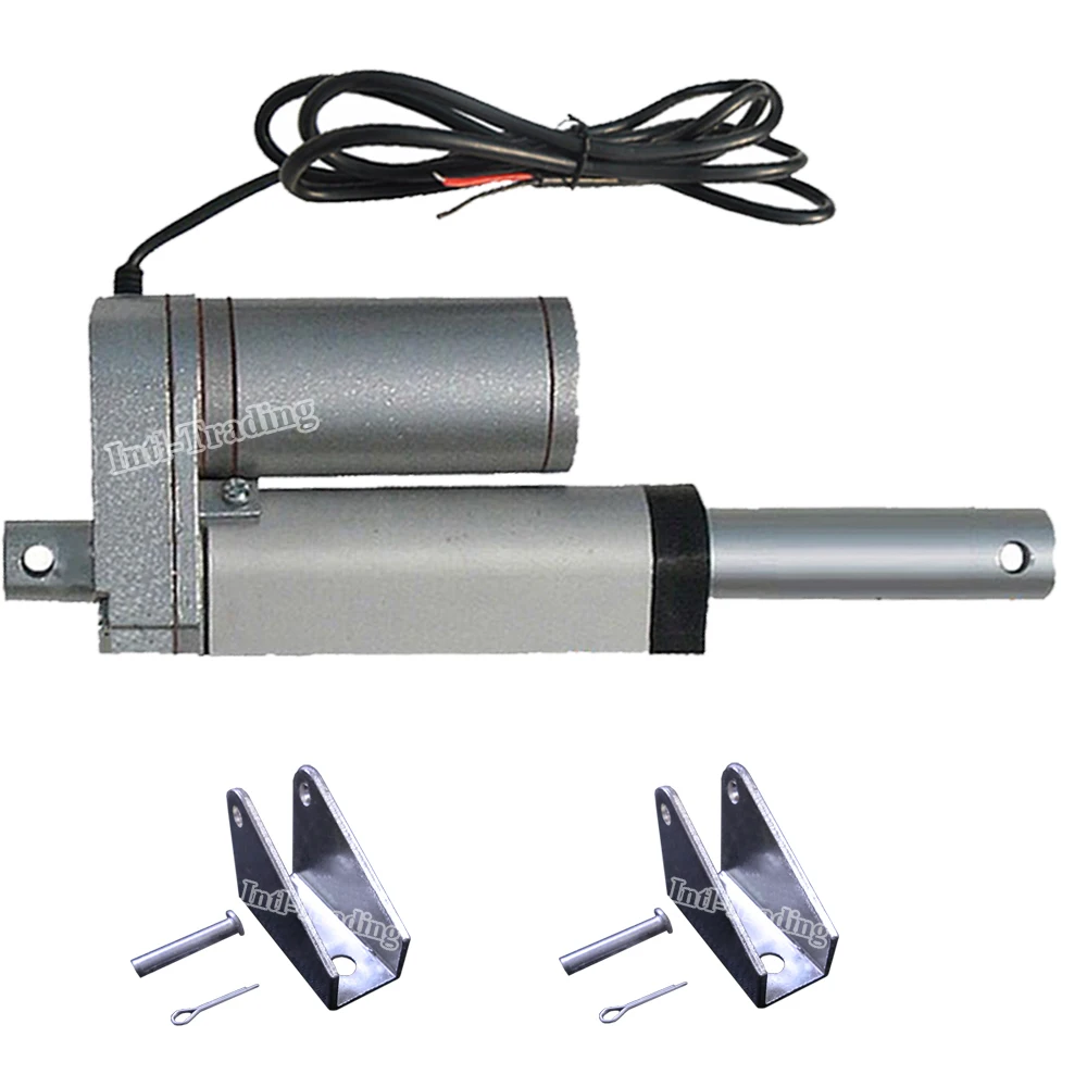 

50mm 2" Inch Stroke DC 12V Heavy Duty Linear Actuator & Mounting Brackets 1500N 330 Pound Max Lift Motor for Car Boat Door Open