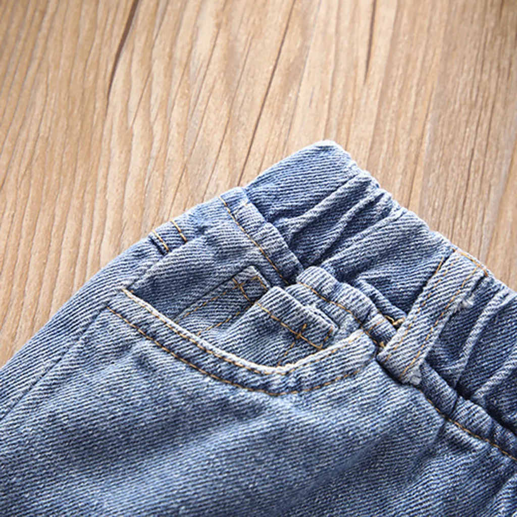 Одежда для маленьких девочек джинсовые шорты с отверстиями для рыбной ловли короткие джинсовые штаны детские Качественные штаны для маленьких мальчиков, новые штаны