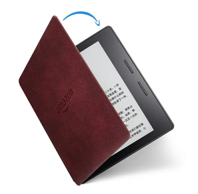 Красный 1:1 чехол-подставка для Amazon Kindle Oasis 6 дюймов чехол для Amazon Kindle Oasis Smart Wake Up откидная кожаная задняя крышка - Цвет: Красный