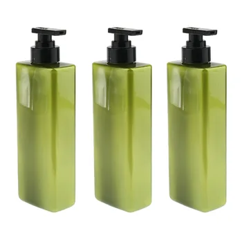 

3 Pieces Travel Refillable Empty Shampoo Shower Gel Lotion Bottles 500ml