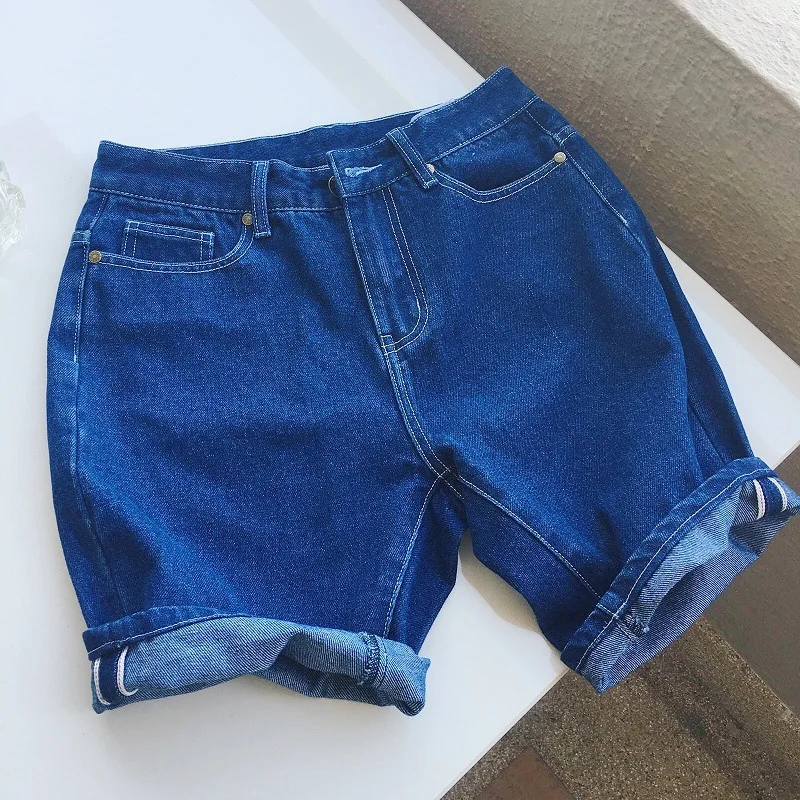 Высокое качество 2019 Оптовая Продажа Летняя однотонная подростков Для мужчин; модные джинсы дикие свободные Шорты деним Для мужчин Новые