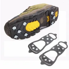 1 Pair Professional Climbing Ice Crampon 8 Studs Anti-Skid Ice Snow Camping Walking Shoes Spike Grip Winter Outdoor Equipment