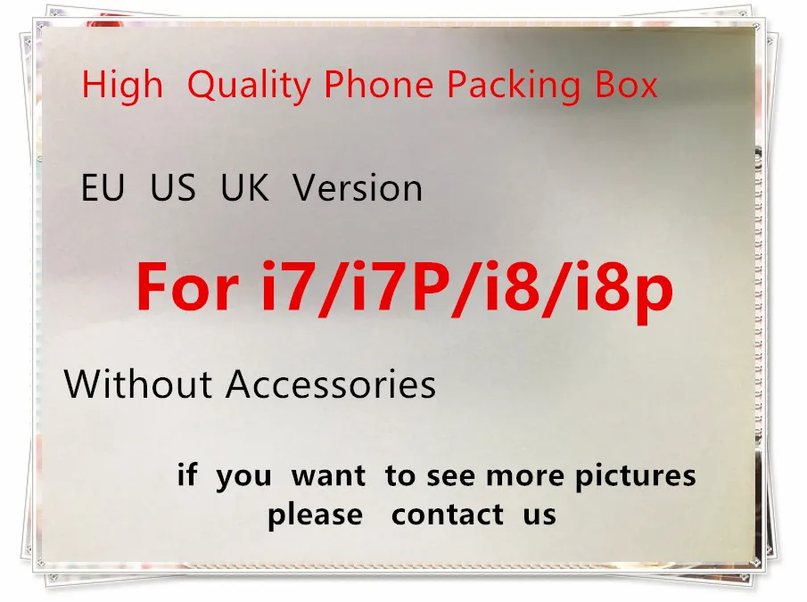 

10pcs/ High Quality US/EU Version Phone Packaging Packing Box Case For Phone 7/7P/8/8P Without Accessories Empty Package Box